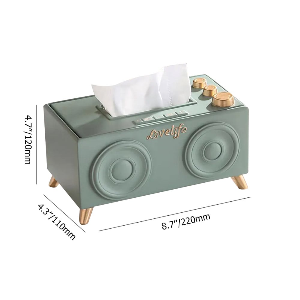 Pull-Out Tissue Box Decor Paper Box Desk Organiser with 4 Legs window image