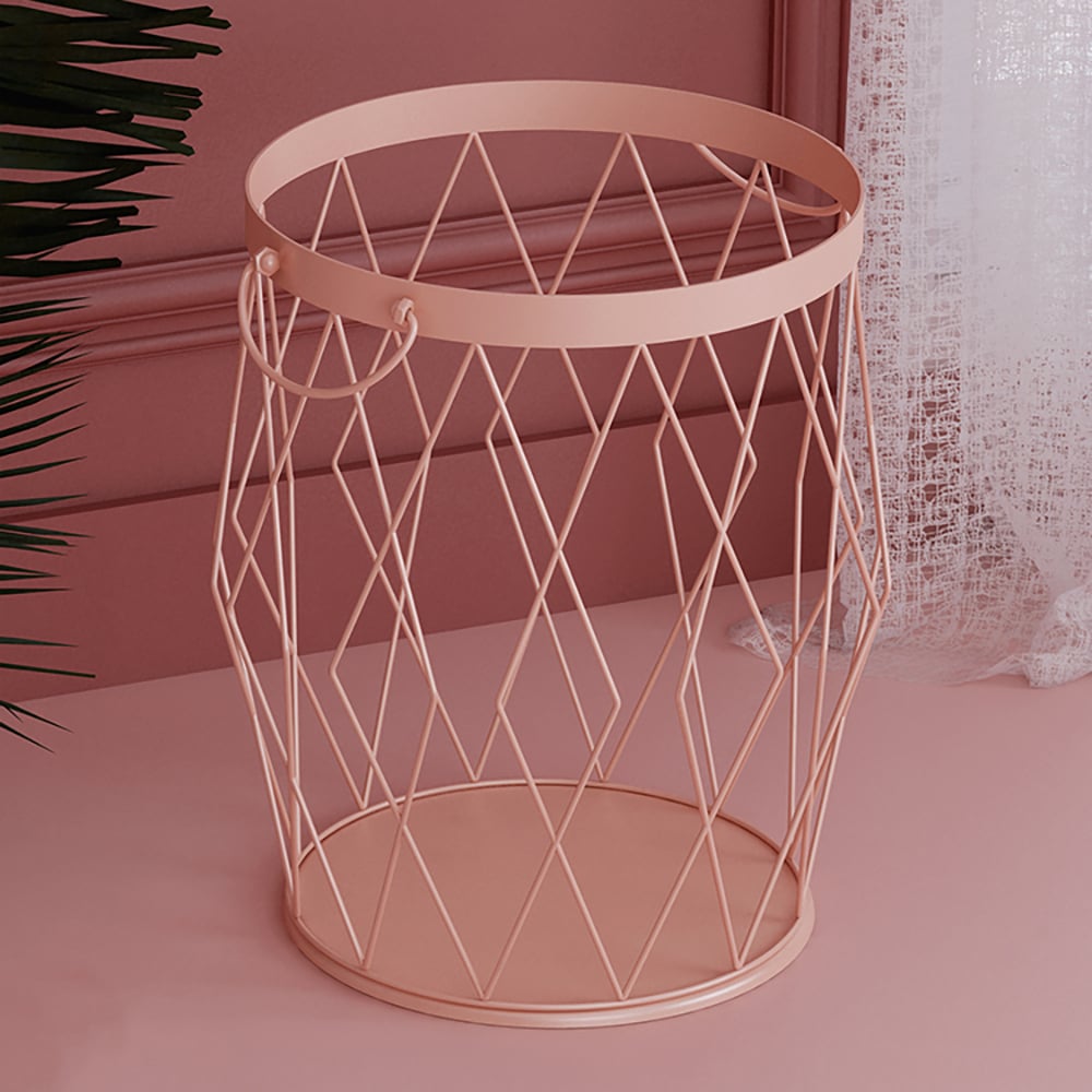 Panier à linge rond moderne en métal 400 mm image de fenêtre