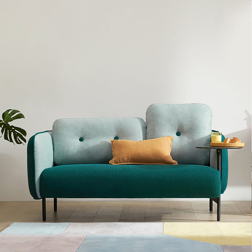 Green Nordic Sofa Upholstered Sofa 2-Seater Sofa 59.1" window image