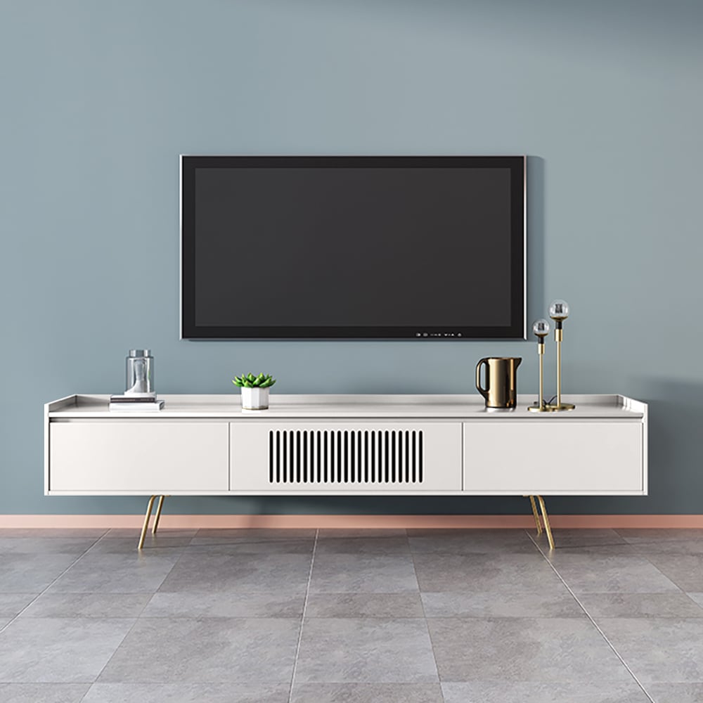 1800mm White TV Stand Nordic Media Console with 2 Doors in Small window image