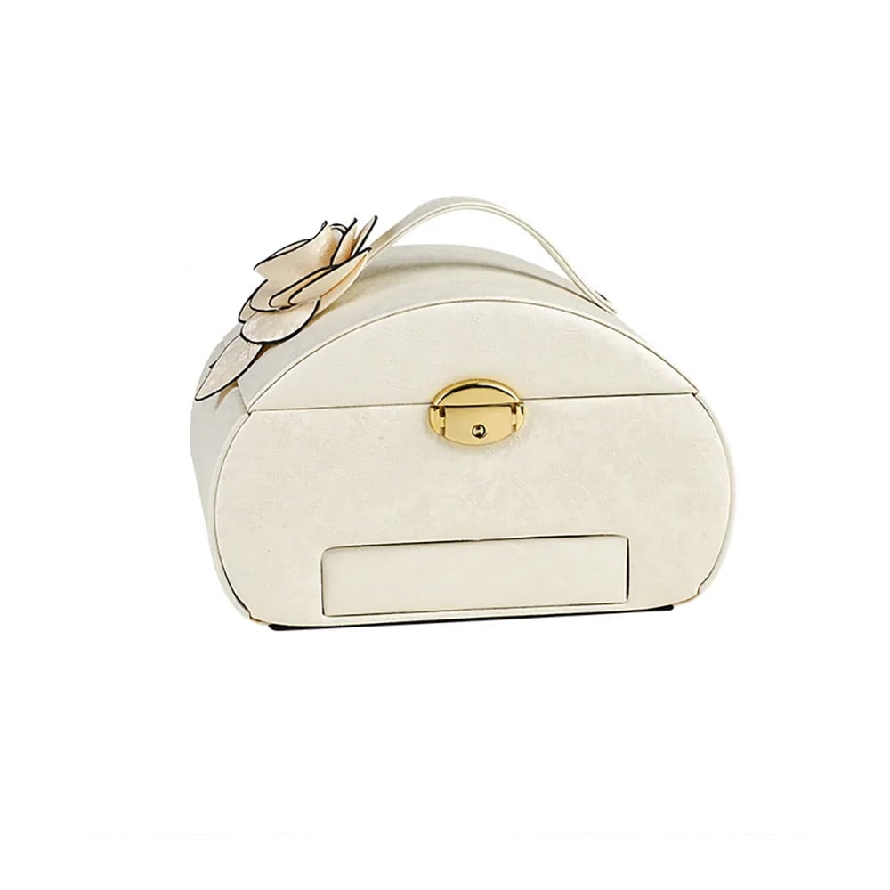 Modern Leather Jewelry Box in White window image