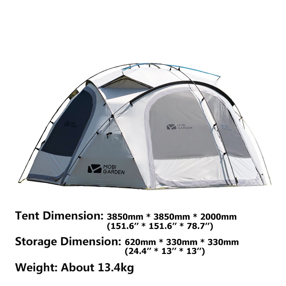 Royal Castle 150D Oxford Tent Family Luxury 8-person Tent window image