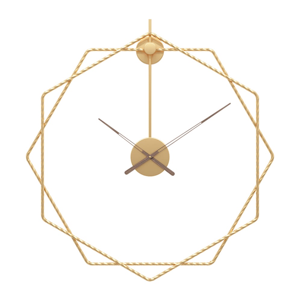 500mm Modern Luxury Minimalist Artistic Metal Large Geometry Wall Clock window image