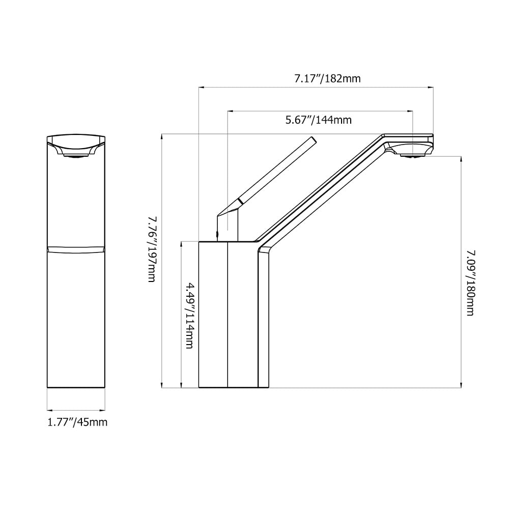 Robinet de comptoir à levier unique aéré noir mat en laiton massif image de fenêtre