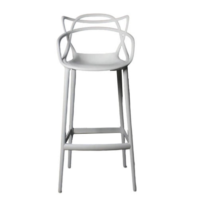 Modern White 29.5" Plastic Bar Stool Counter Stool window image