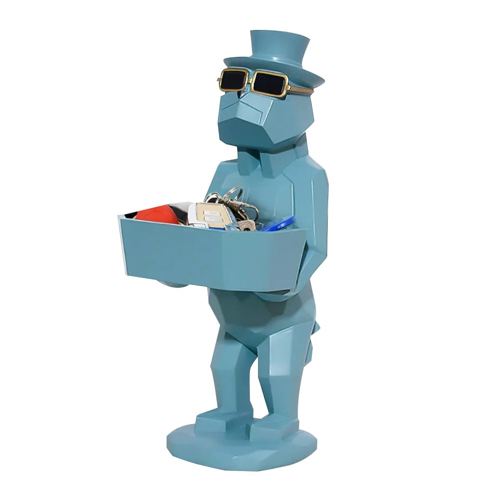 Modern Suit Dog Desk Organizer Key Organizer for Entryway-Blue window image