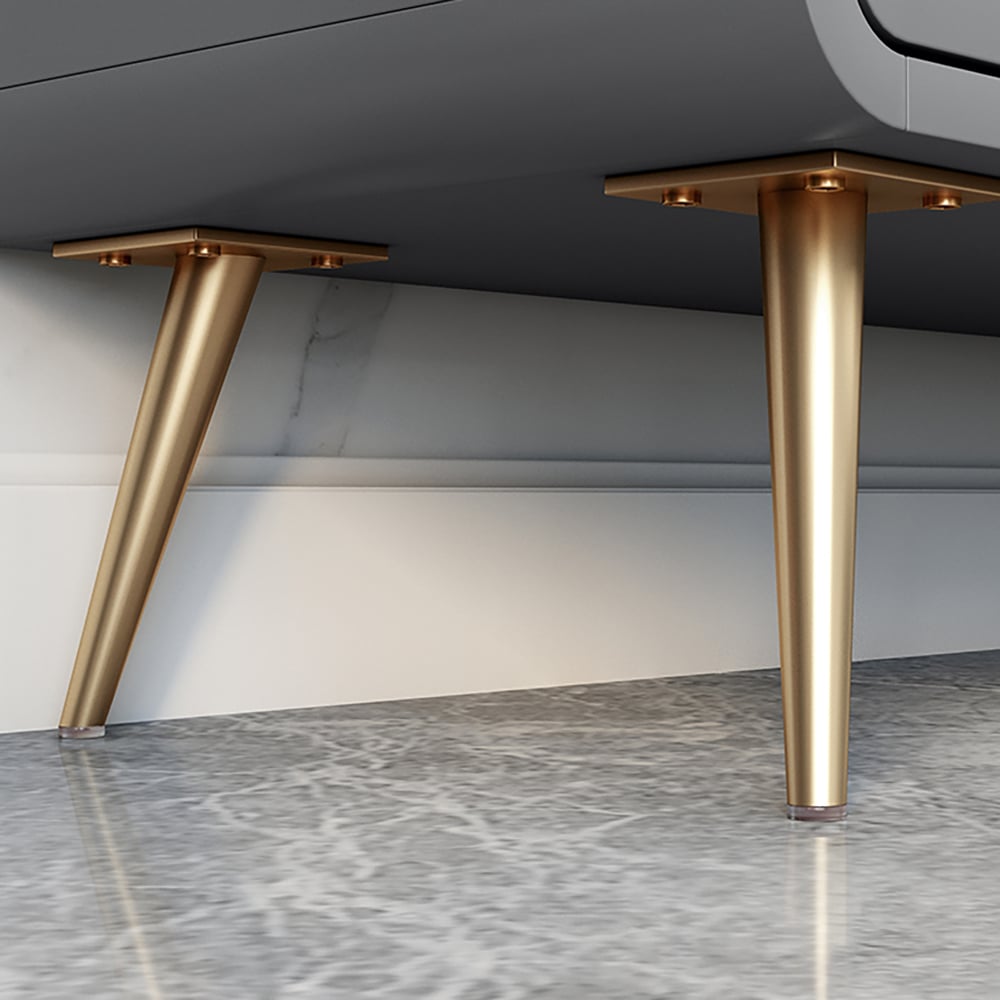 Modern Rectangle-shaped Coffee Table with Storage in Grey window image