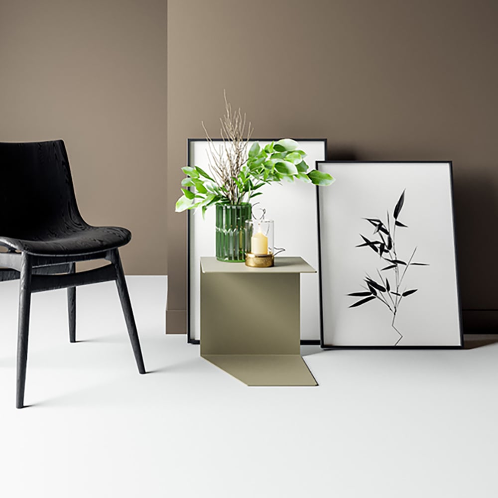 Modern C Side Table in Metal Green window image