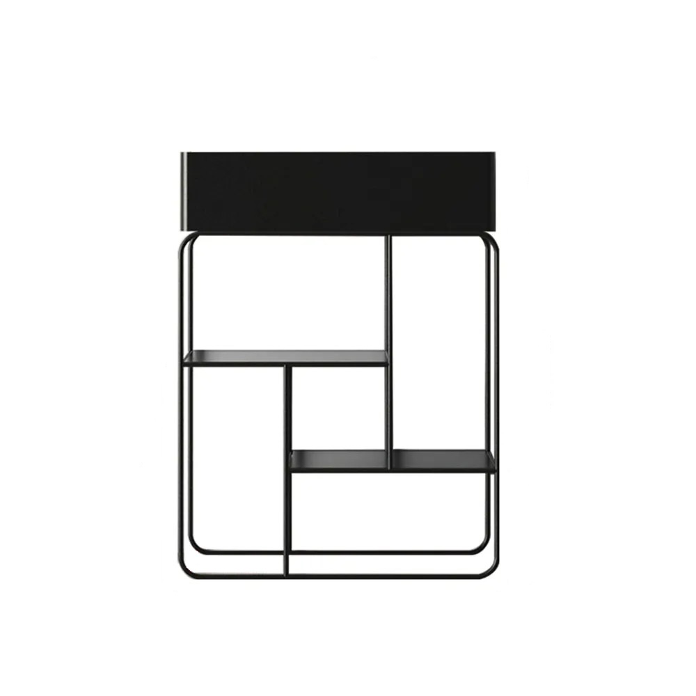 Black 3-Tier Plant Stand for Indoors Rectangular Display Shelf Storage Shelving Flower Stand window image