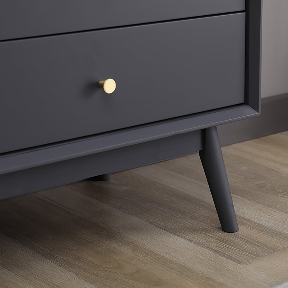 Modern Minimalist Grey Cabinet with Door & Drawers & Shelves in Small window image