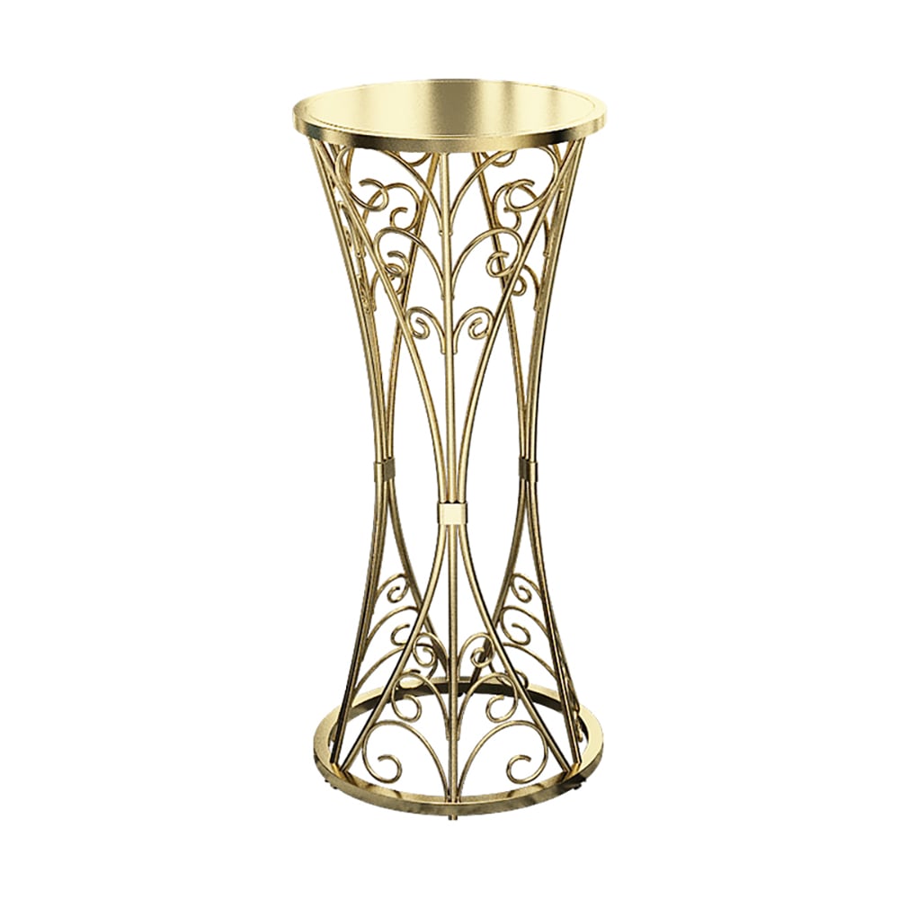 Unique Hollow Plant Stand Flower Rack in Gold window image