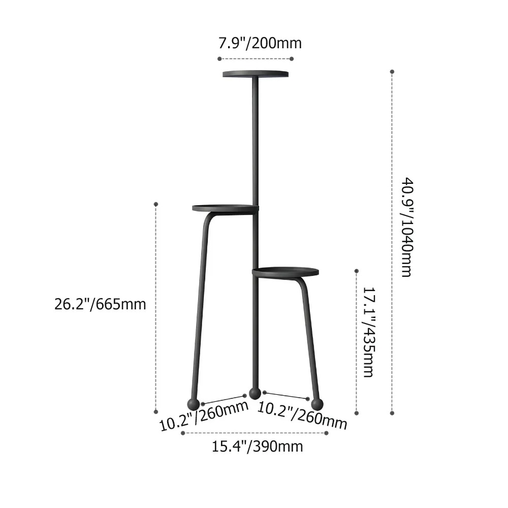 Zwarte kleine ruimte 3-laags hoekvloerstaande plantenbak met 3 plantenbakken Vensterafbeelding