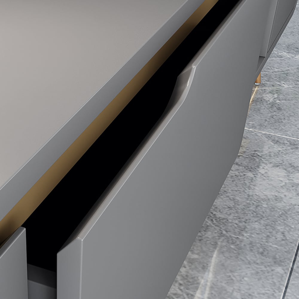 Modern Rectangle-shaped Coffee Table with Storage in Grey window image