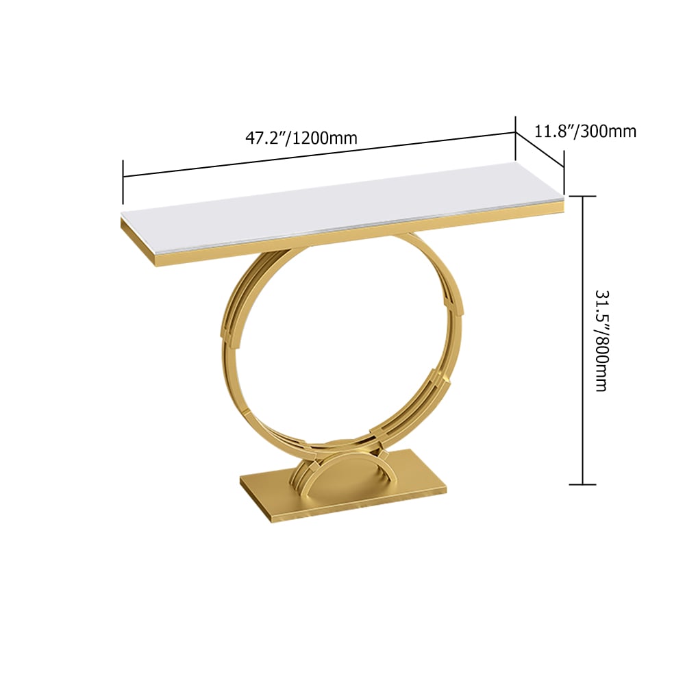 Console moderne en bois Tréteau en métal blanc image de fenêtre