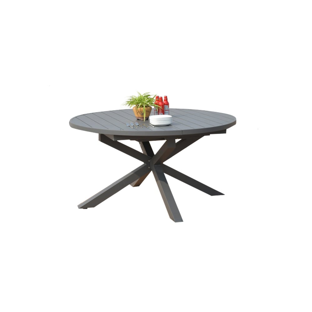 5-Pieces Aluminum Outdoor Dining Set with Extendable Table window image