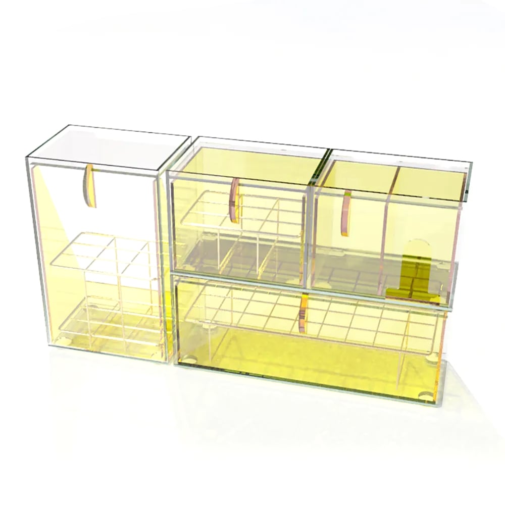 Moderne acryl ruimtebesparende lippenstifthouder met deksel Stofdichte lipgloss Home Vensterafbeelding