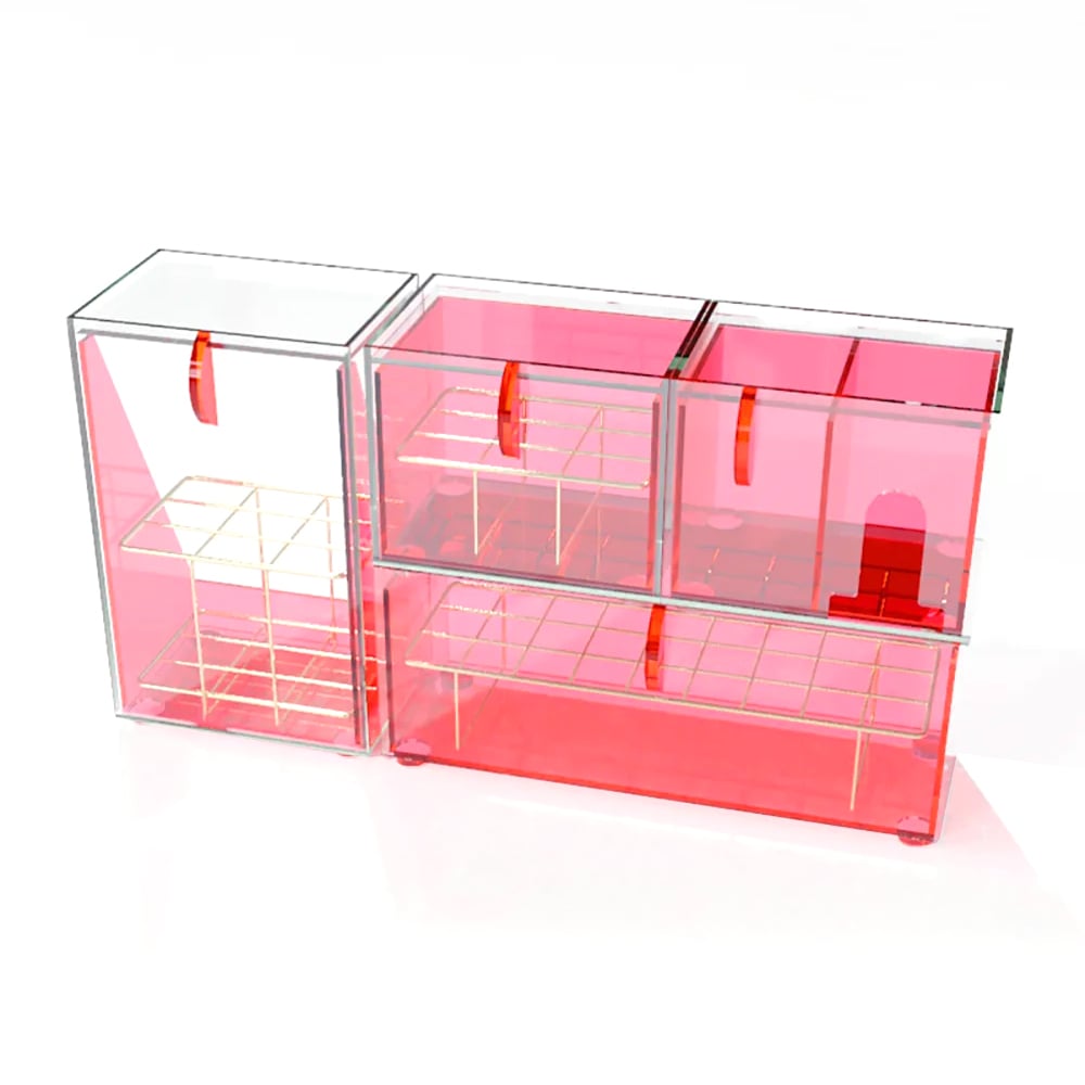 Modern Acrylic Space-Saving Lipstick Holder with Lid Dustproof Lipgloss Home window image