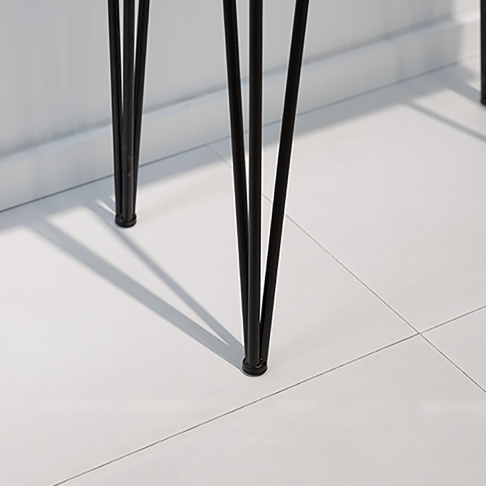 Modern White End Table with Storage in MDF & Metal window image