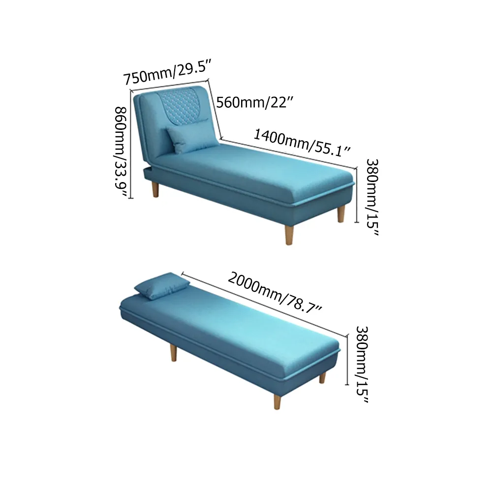 78.7" Convertible Sofa Bed Upholstered Sleeper Recliner Adjustable Backrest Sofa window image