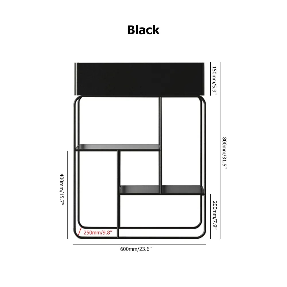 Black 3-Tier Plant Stand for Indoors Rectangular Display Shelf Storage Shelving Flower Stand window image
