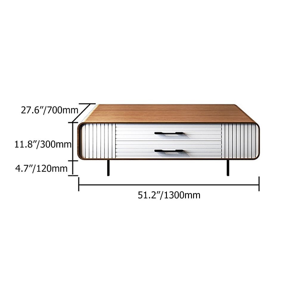 Modern Coffee Table with Drawers in Blue window image