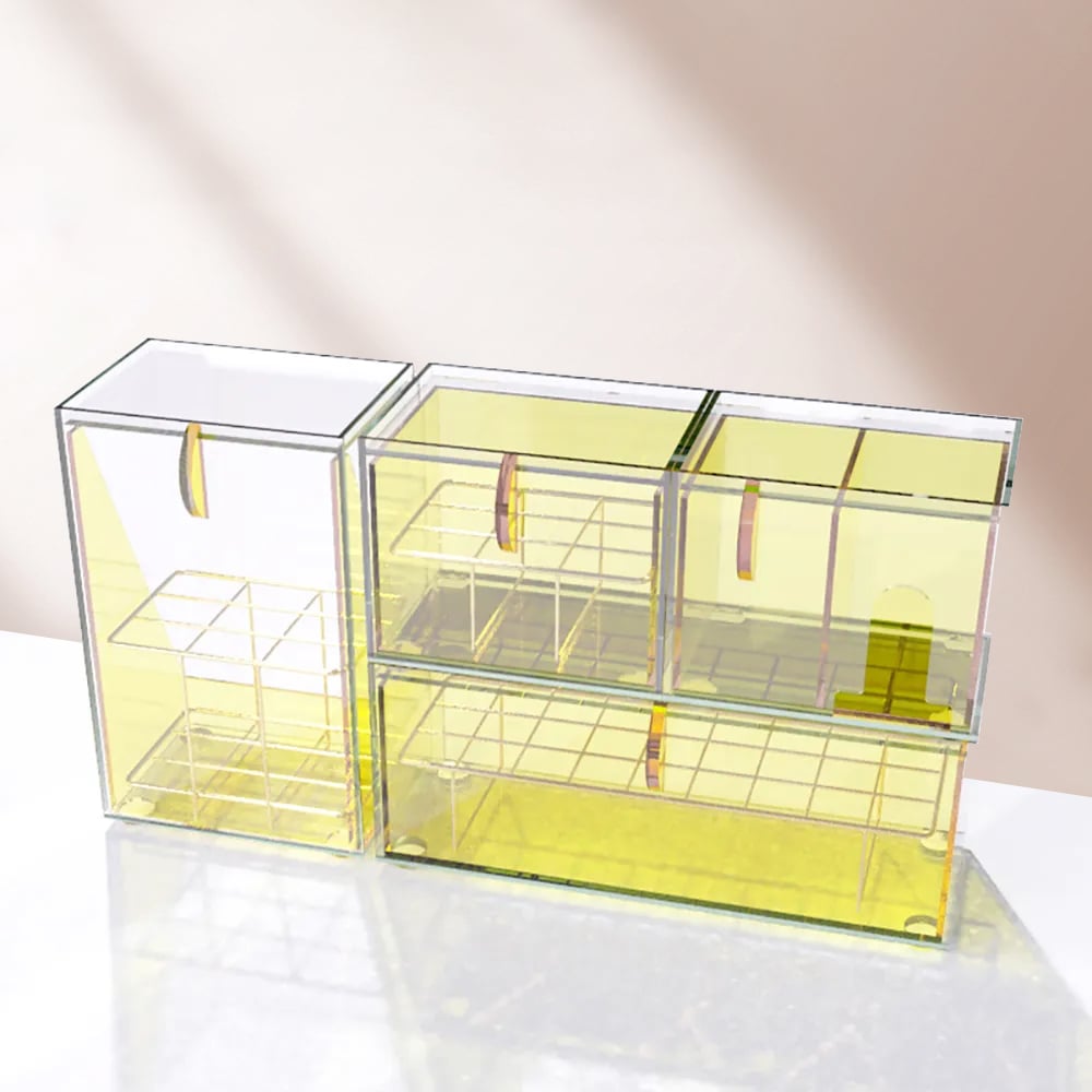 Moderne acryl ruimtebesparende lippenstifthouder met deksel Stofdichte lipgloss Home Vensterafbeelding