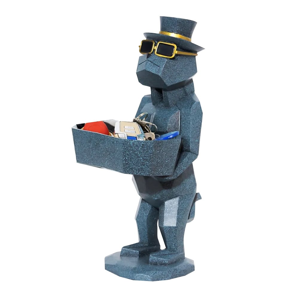 Modern Suit Dog Desk Organiser Key Organiser for Entryway-Deep Blue window image