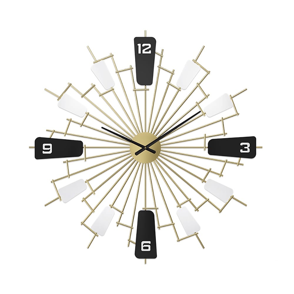 Nordic Minimalist Windmill Design Creative Metal Oversized Wall Clock window image