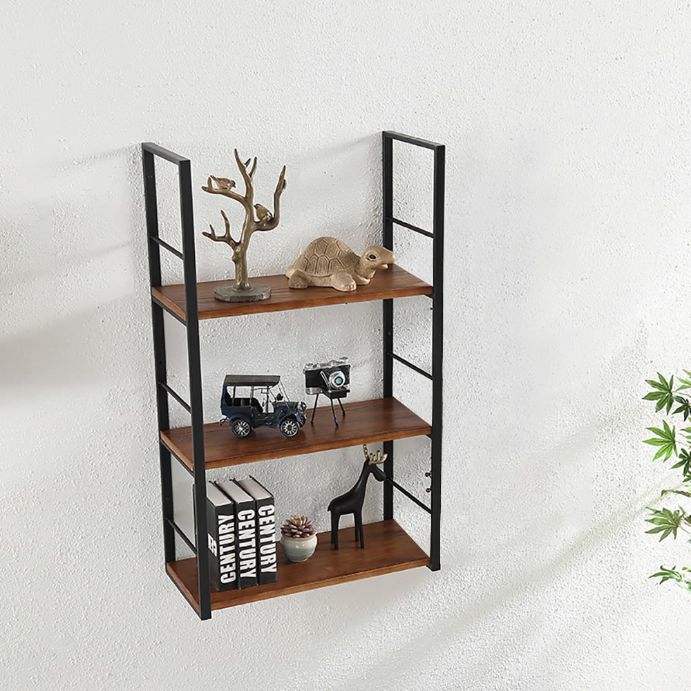 Walnut Wall-Mounted Shelving in Solid Wood window image