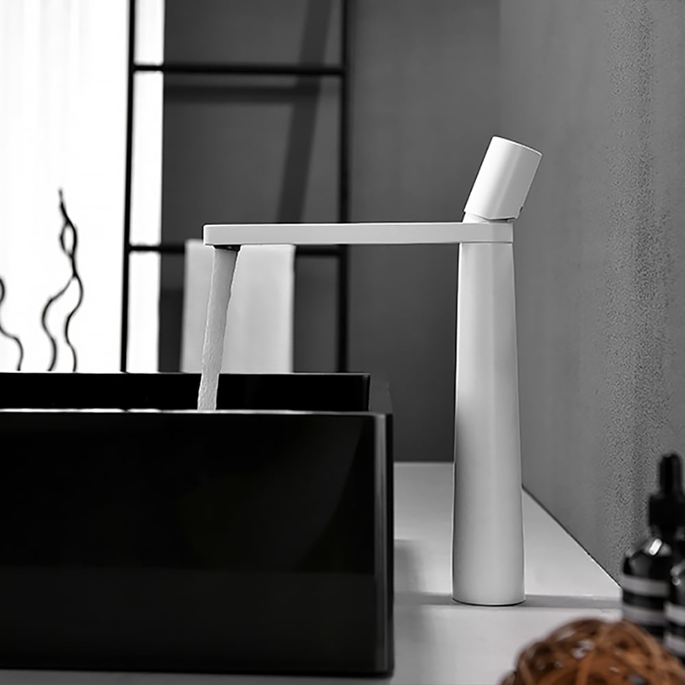 Modern Single Hole Single Handle Brass Bathroom Vessel Sink Faucet window image