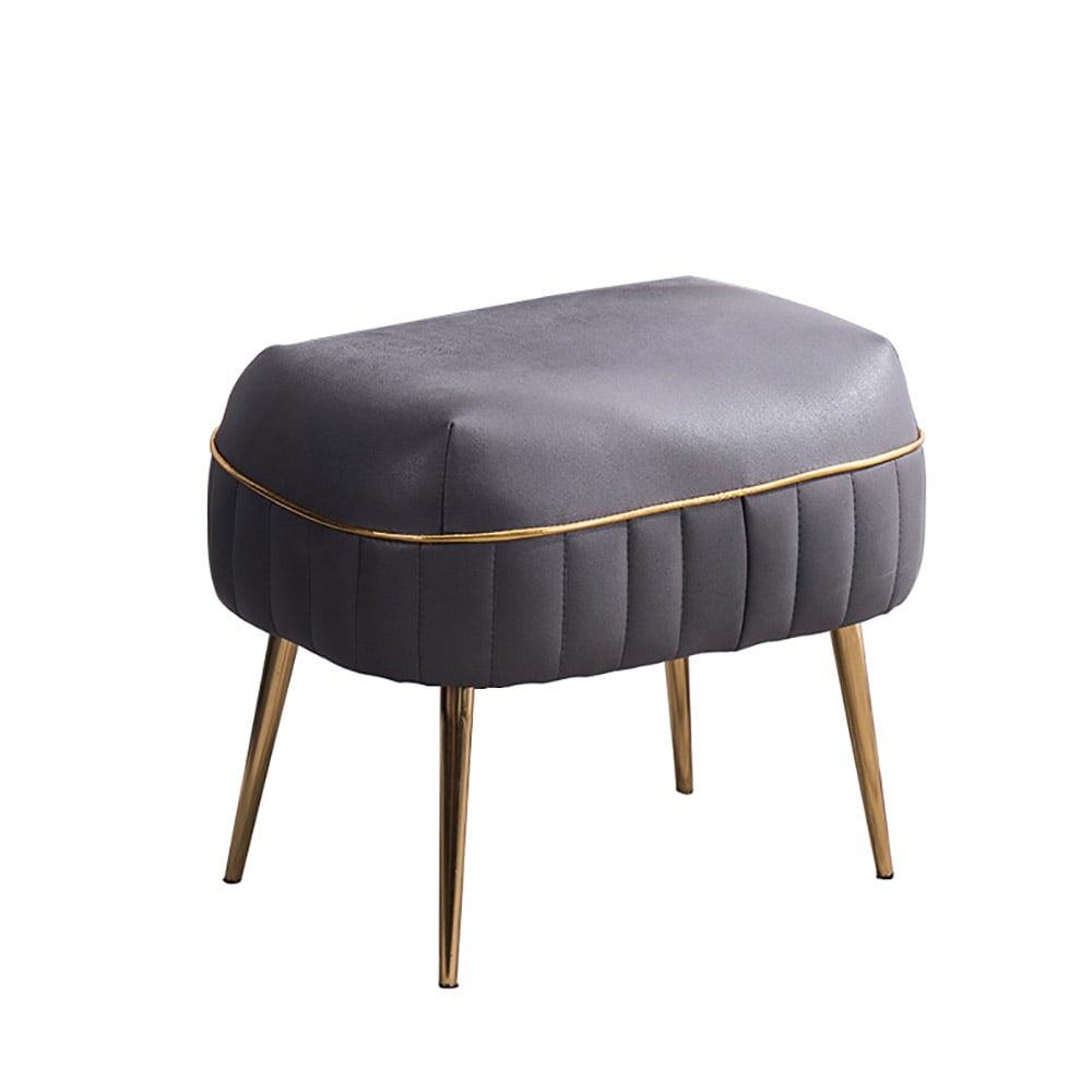 Contemporary Makeup Stool Leath-Aire Upholstered Ottoman window image