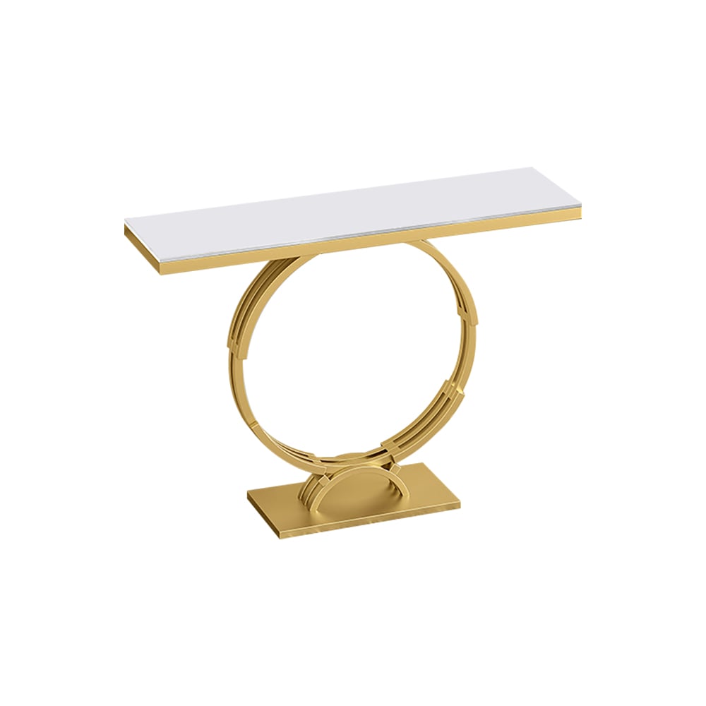 Console moderne en bois Tréteau en métal blanc image de fenêtre