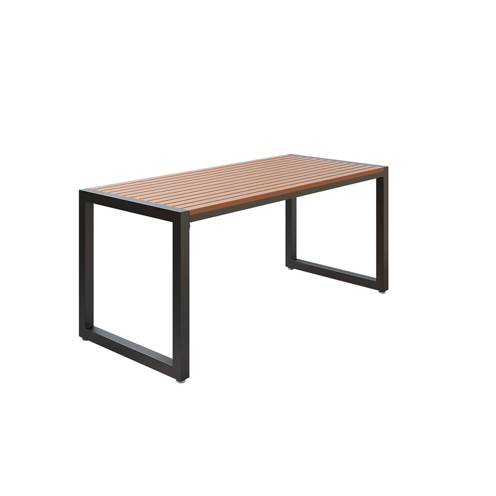 5-Pieces Outdoor Dining Set with Rectangle Table and 4 Armchair window image