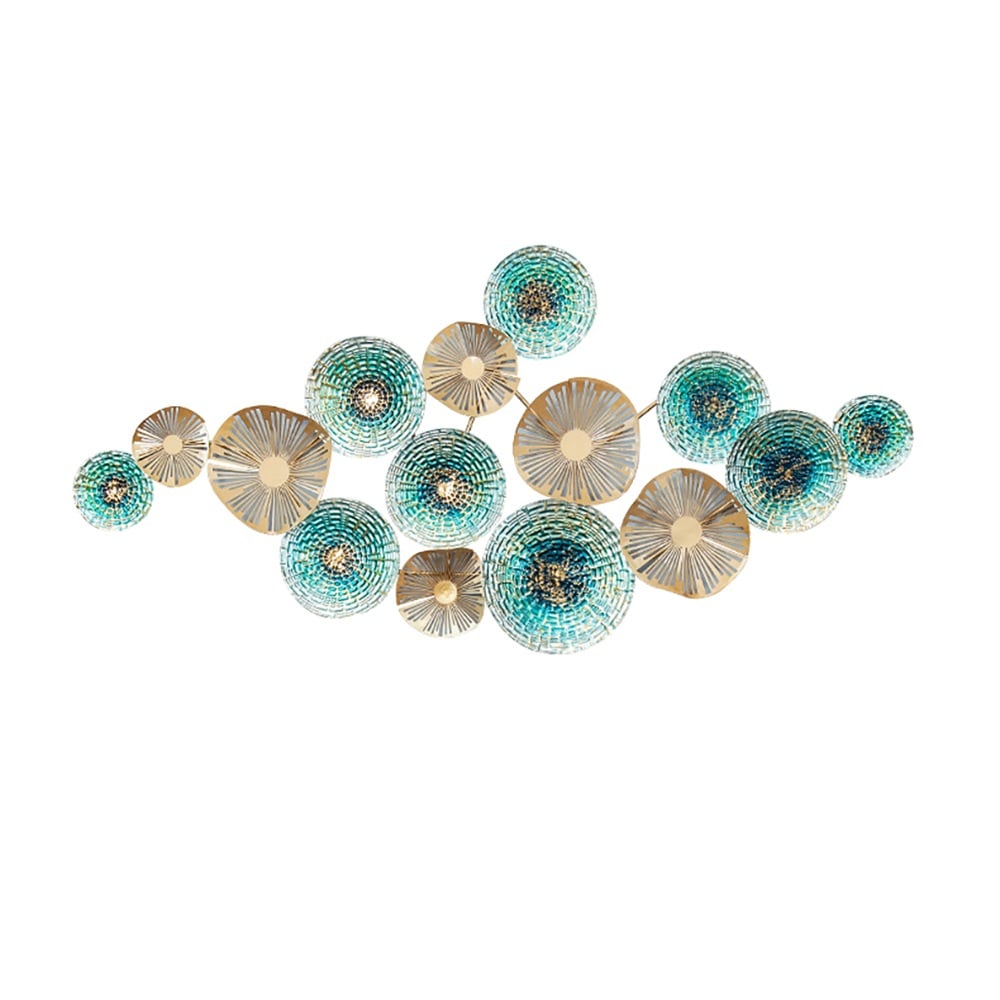 Modern Luxury Hollowed Leaves Metal Wall Decor window image