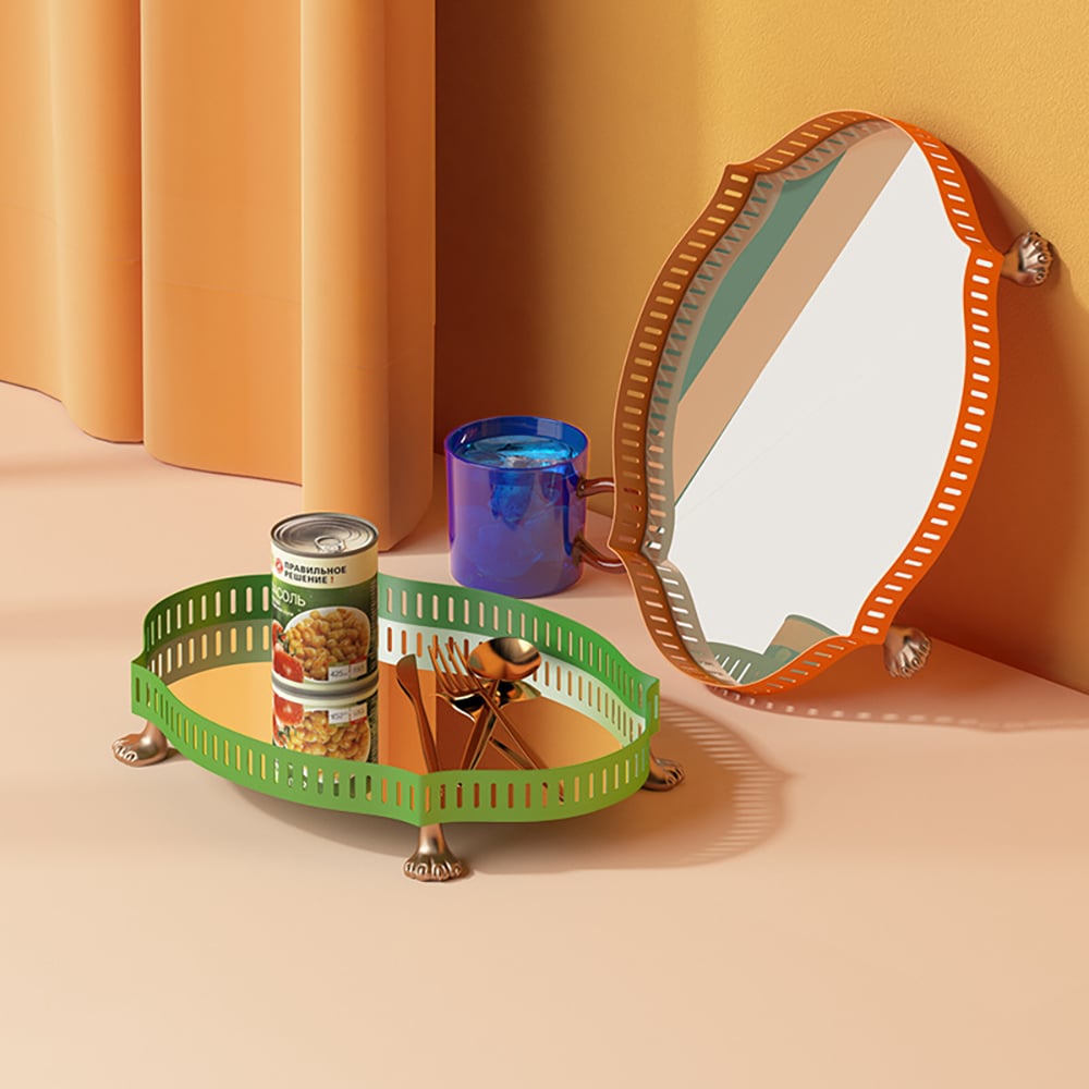 Cute Hollow-Out Tray Desk Organiser with 4 Cat Paws window image