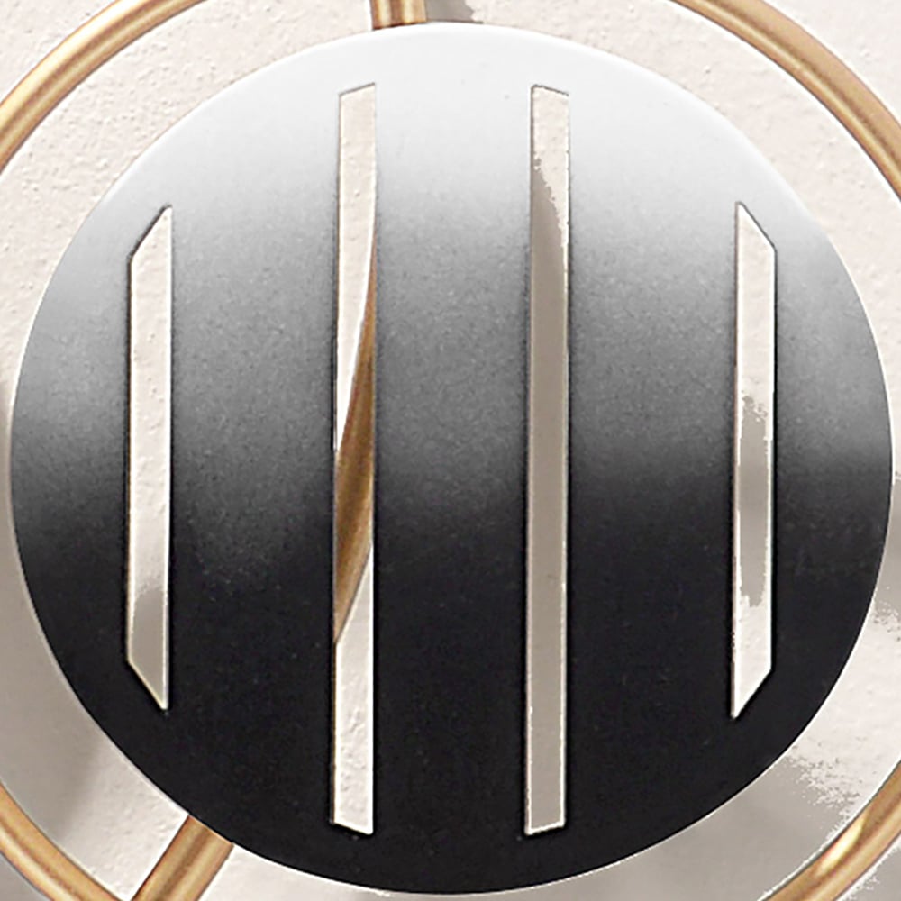 Style B Modern Simple Geometric Round Metal Wall Clock with Golden Pendulum window image