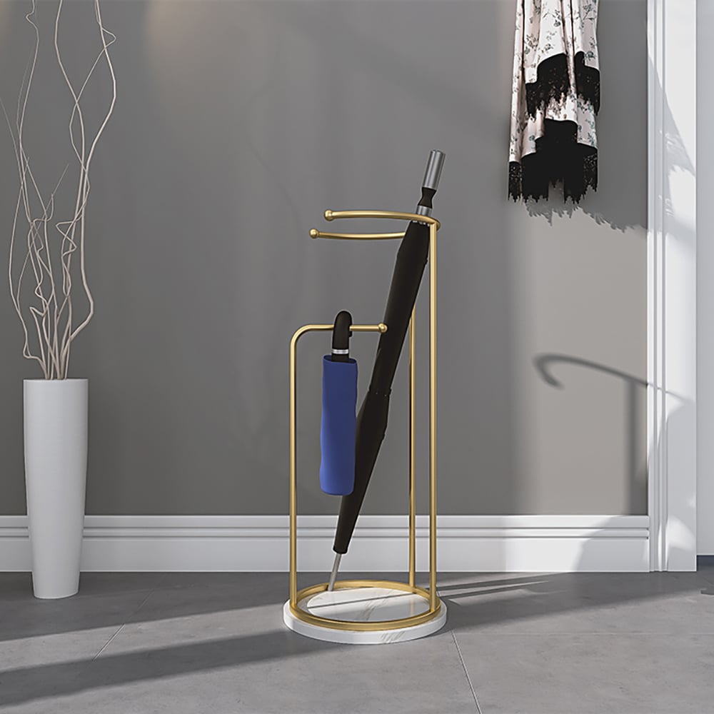 600mm Gold Modern Metal Umbrella Stand Freestanding window image