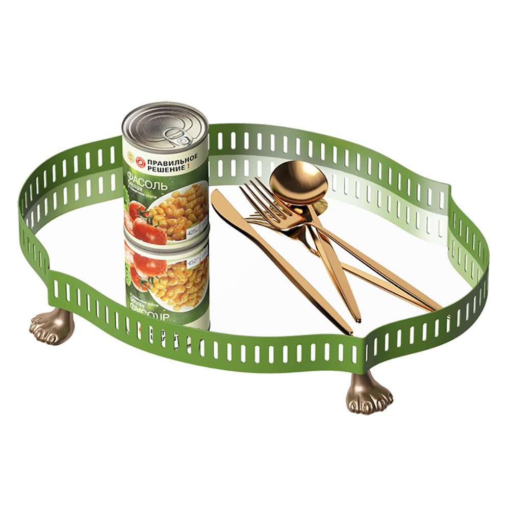 Cute Hollow-Out Tray Desk Organiser with 4 Cat Paws window image