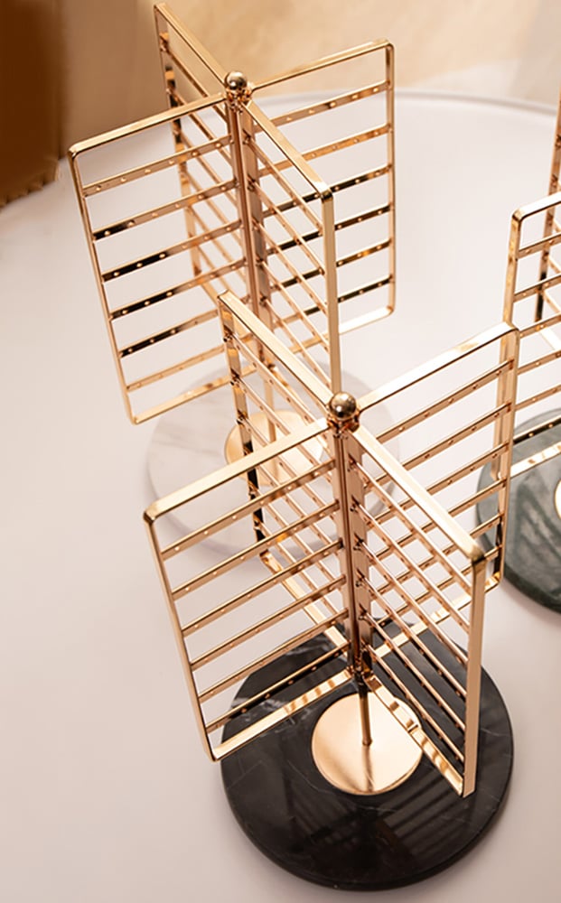 Earring Organiser Jewelry Swivel Display Stand in Black window image