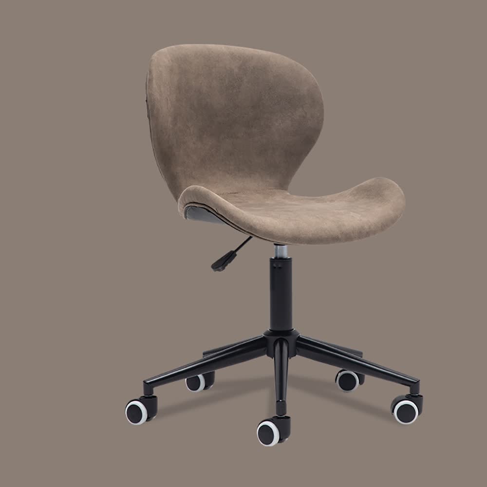 Armless Leather-Aire Office Chair Ergonomic Swivel Task Chair window image