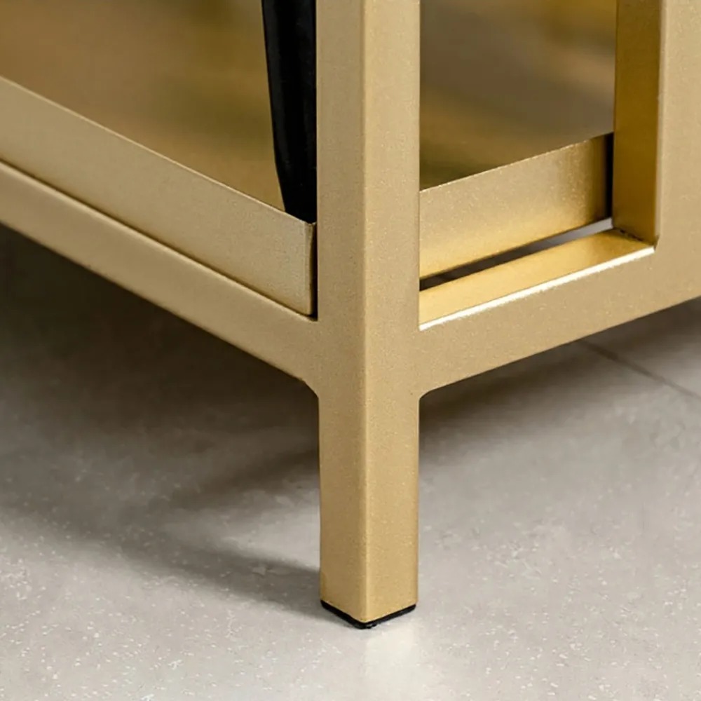 Entryway Foyer Shoe Storage Bench with Umbrella Stand Grey Velvet Upholstery window image