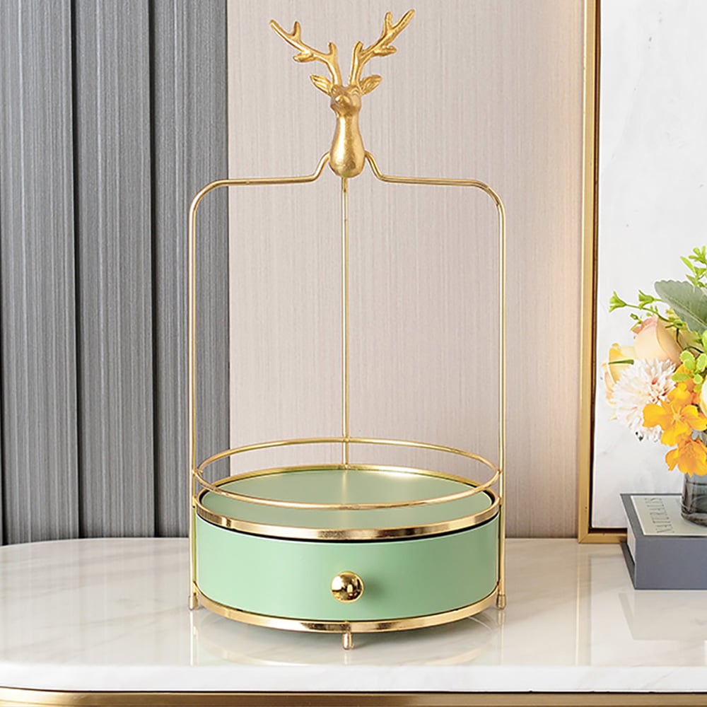 Nordic Countertop Organiser Makeup Storage Shelves Green window image