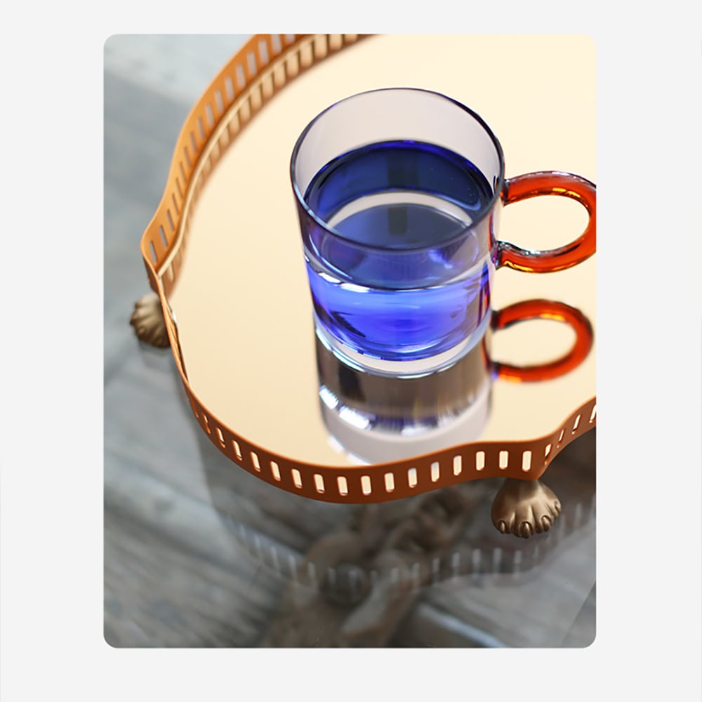 Cute Hollow-Out Tray Desk Organizer with 4 Cat Paws window image