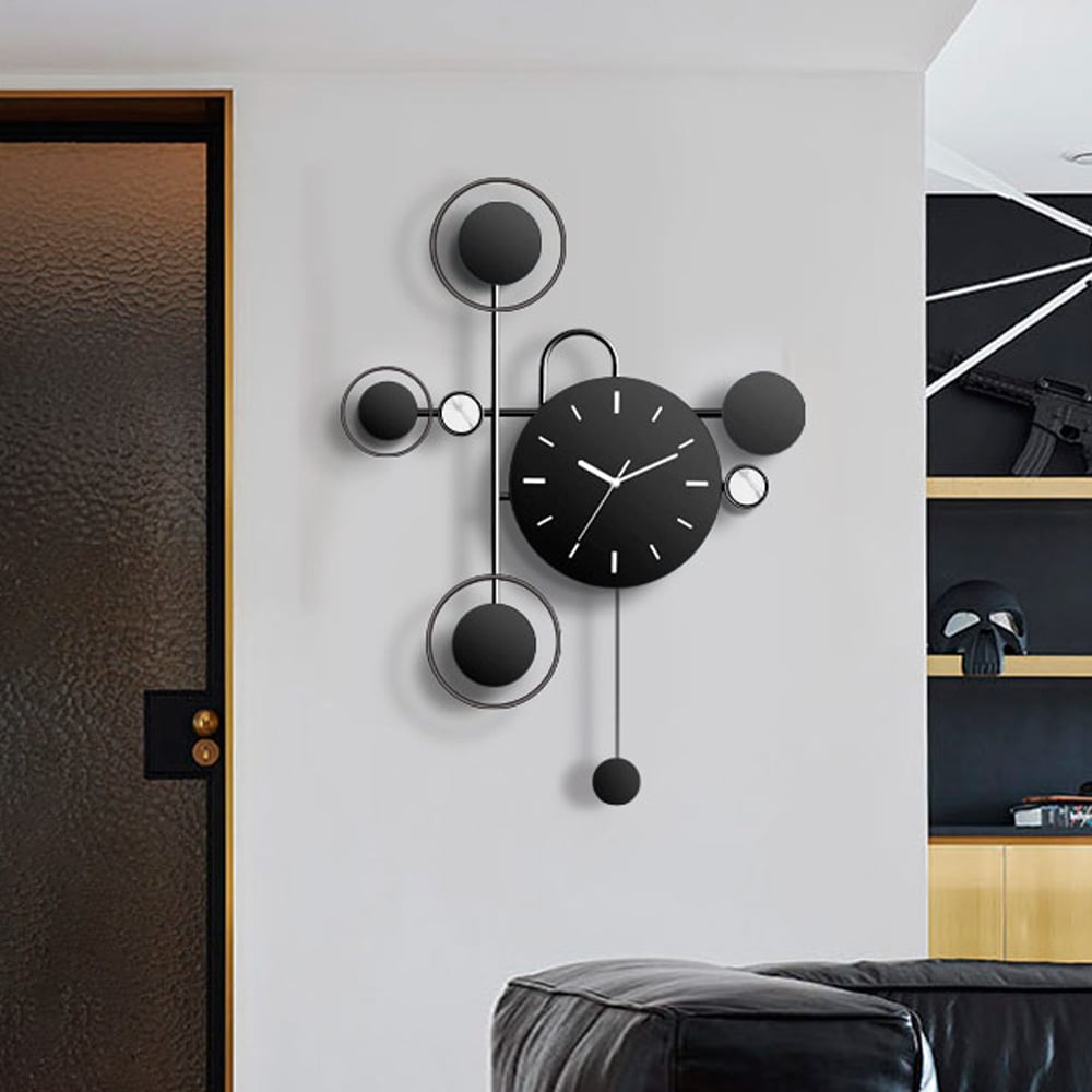 Horloge murale en métal simple et moderne image de fenêtre