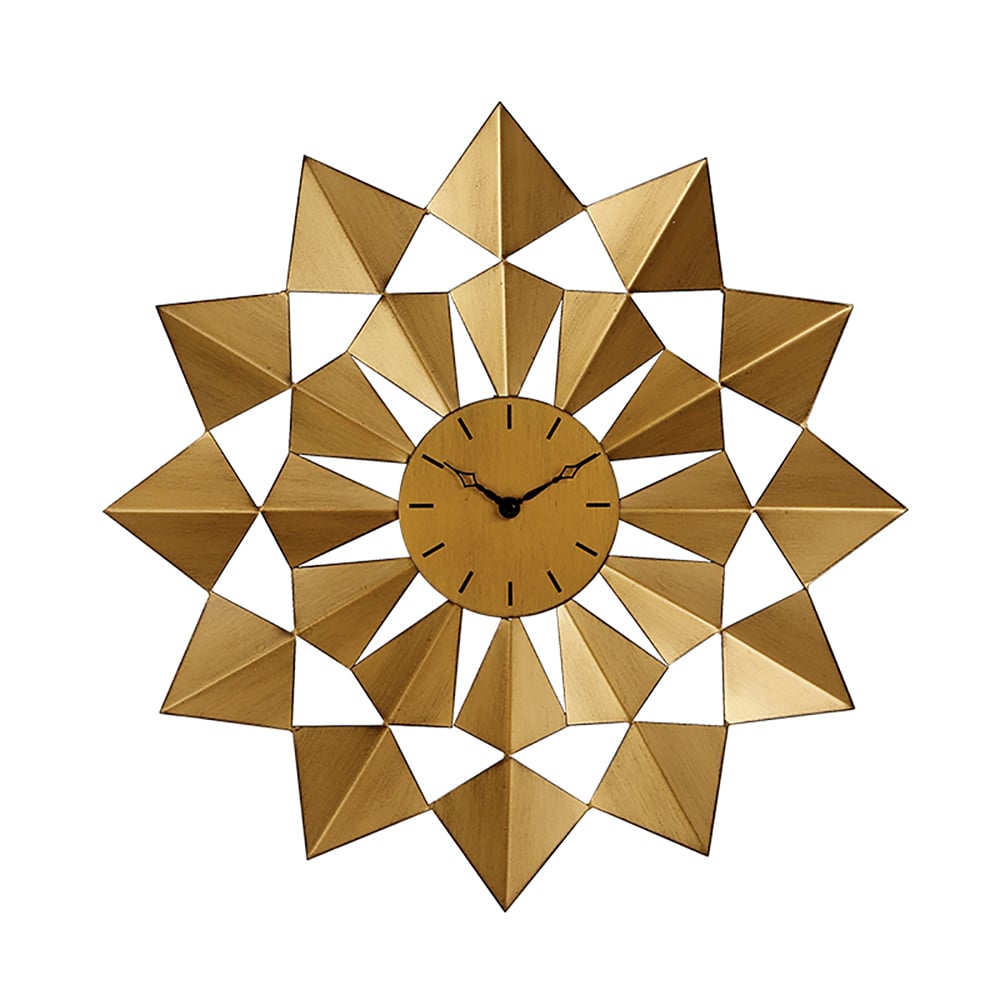 20.1" Oversized Wall Clock Creative 3D Geometric Polygon Home Decor window image