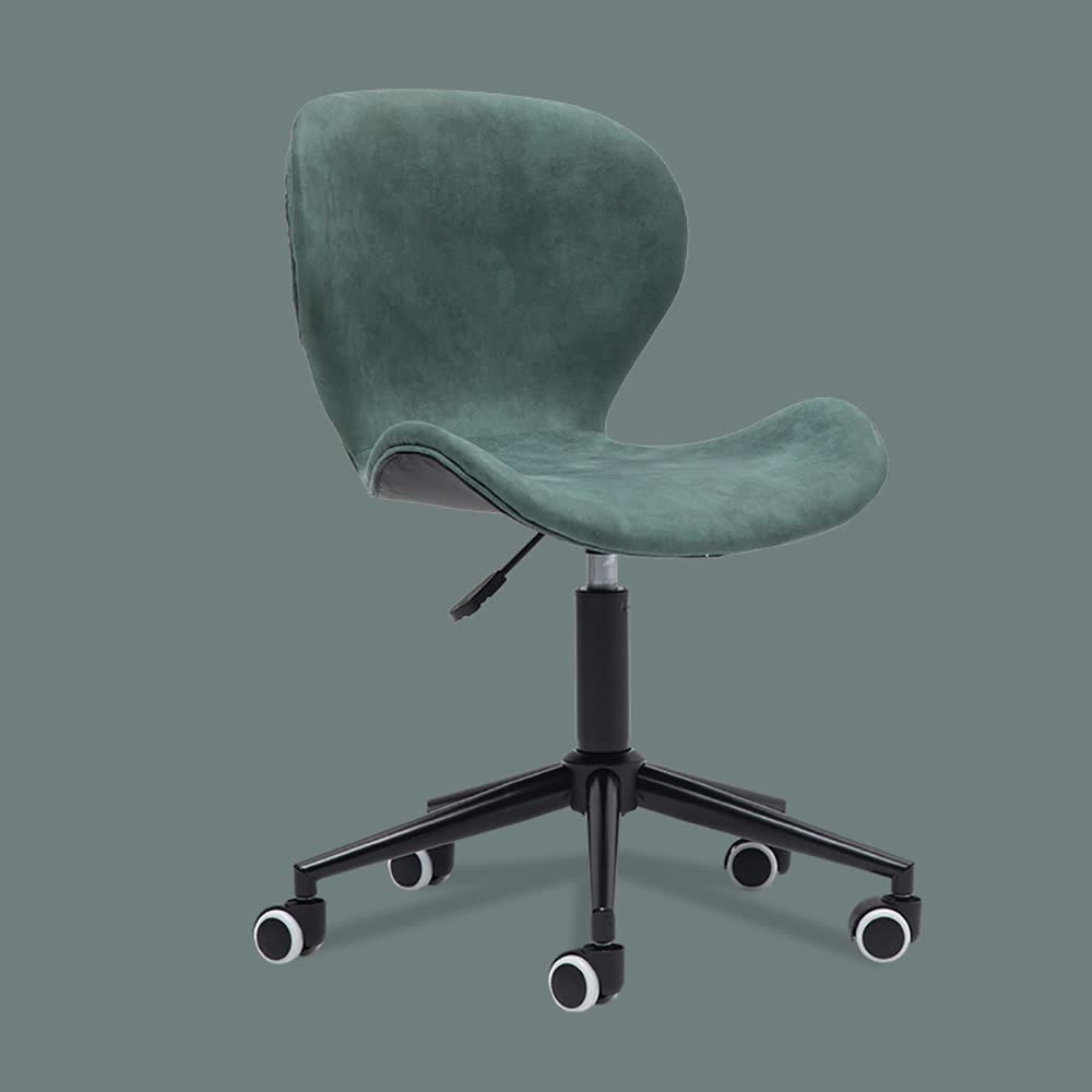 Modern Armless Leath-Aire Office Chair Ergonomic Swivel Task Chair window image