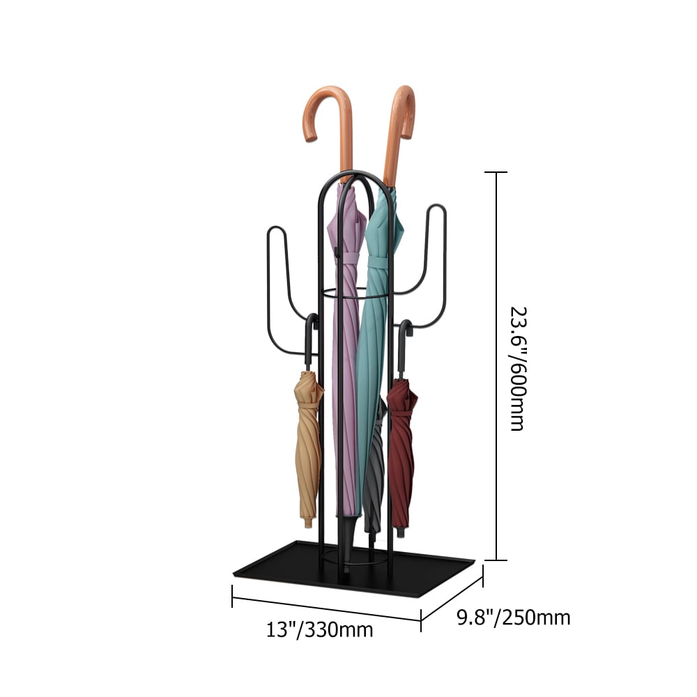 600mm Gold Metal Umbrella Stand Freestanding Cactus Shape window image