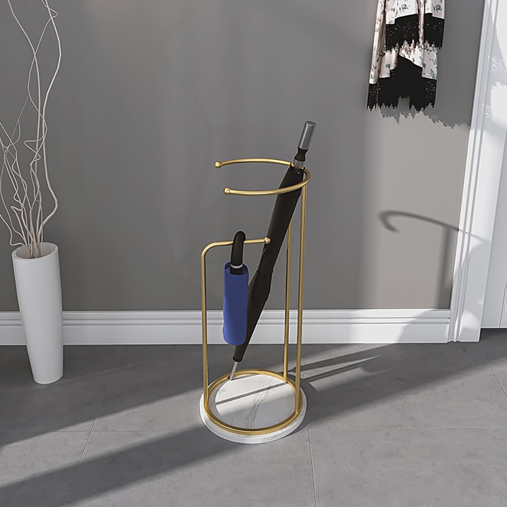 600mm Gold Modern Metal Umbrella Stand Freestanding window image