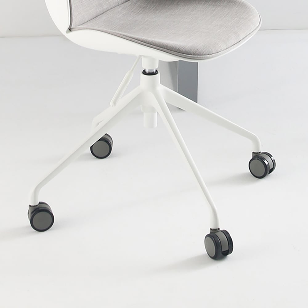 Nordic Grey Swivel Lift Cotton & Linen Backrest Office Chair window image