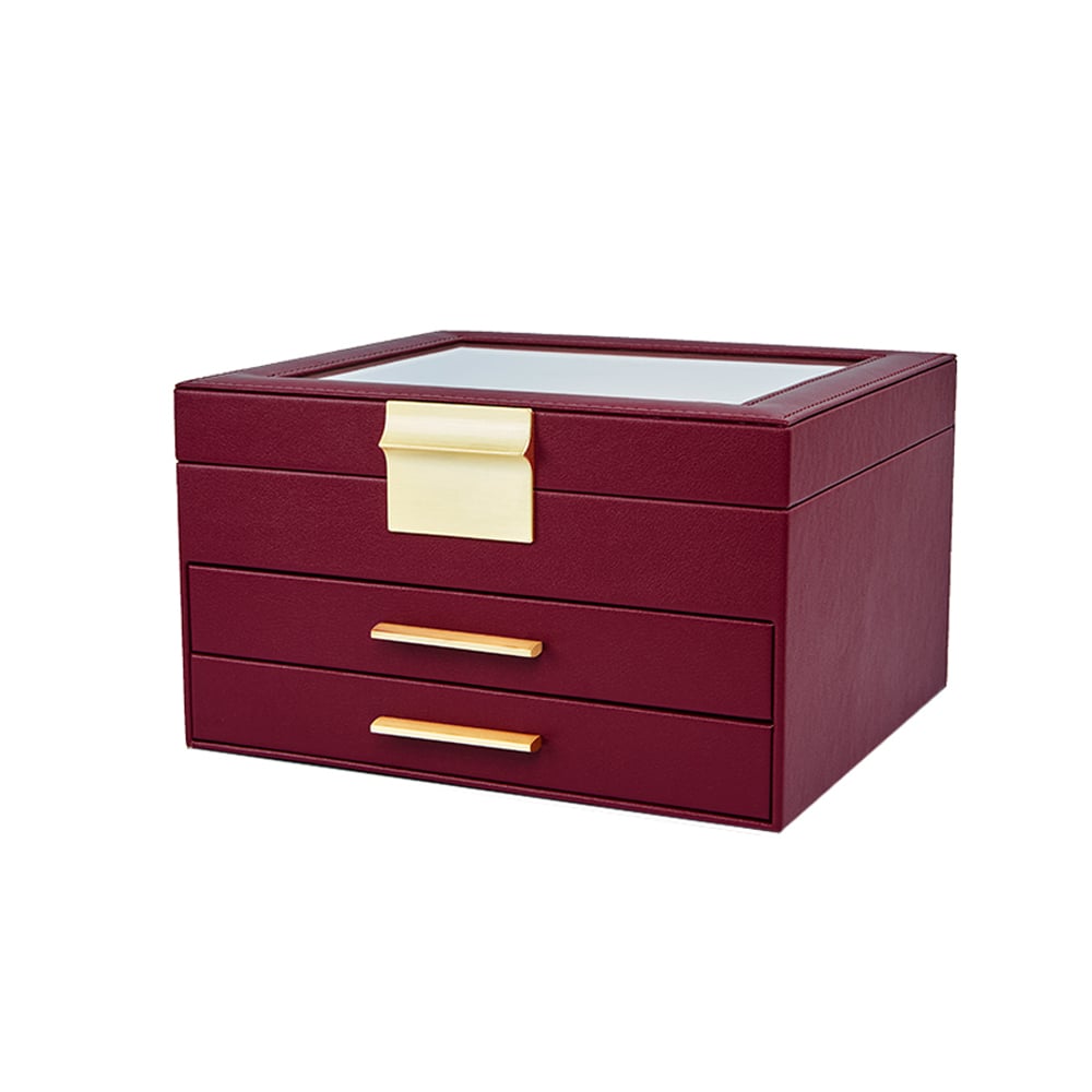 PU Leather Desk Organiser Ring Holder in Pink window image